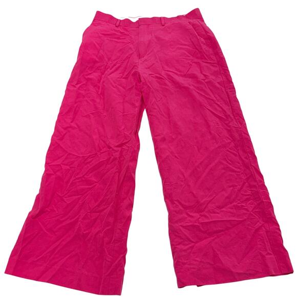 Catwalk Junkie Pants Womens‎ Large Pink Liz Wide Leg Trousers Barbiecore - Picture 1 of 8